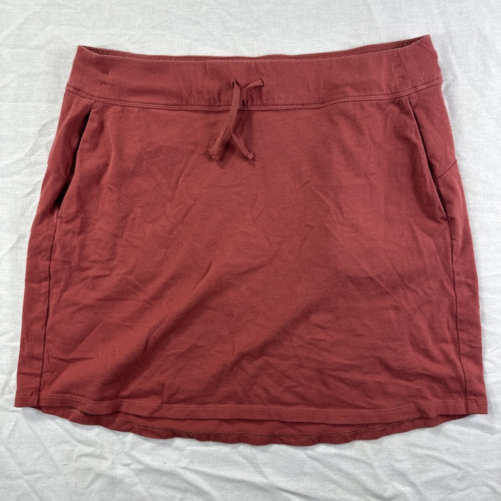 KUHL Mova Skort Women Small Red Organic Cotton Blend Drawstring Pockets Hiking